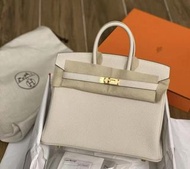 Hermes Birkin 25 CC10 奶昔白金扣 Togo