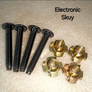 SPEAKER BOLT AND CLAW NUT M6 SIZE 4CM L KEY