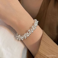 Fashion Glossy Cool s925 Niche Permanent Style Holding Female Silver Heavy Industry Round Beads High