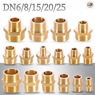 Brass equal-diameter double male thread 1/2 inch to 1/4 inch adapter 1inch 1/4 inch to 3/8 inch redu