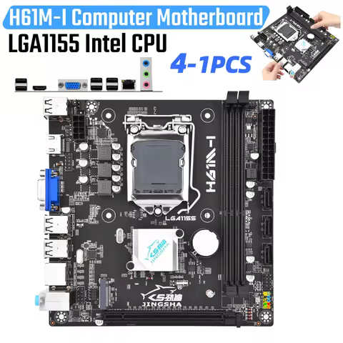H61M-I Mini ITX Motherboard LGA 1155 Desktop Motherboard with All-Solid Capacitors DDR3 Dual-Channel