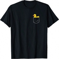 Rubber Ducky Funny Duckie Yellow Rubber Duck In Pocket T-Shirt