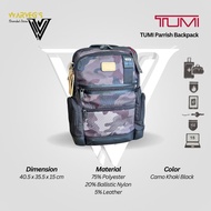 TUMI Parish Backpack/Tas Ransel, Navy/Black/Camo Khaki Black Color - New, Original with Tag