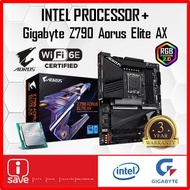 Gigabyte Z790 Aorus Elite AX Z790 LGA1700 DDR5 Motherboard + Intel 12TH GEN / 13TH GEN CORE I3 / I5 