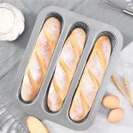 xinpin Baguette Mold Baking Baguette Hot Dog Long Bread Mold Non-Stick Perforated Baking Tray Oven U