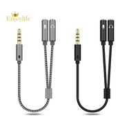2Pcs 3.5mm Audio Y Splitter 1 Male to 2 Female M/F 3.5mm Stereo Earphone Connector Adapter Earphone Replacement