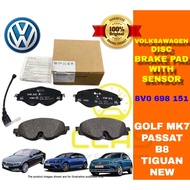 100% ORIGINAL VOLKSWAGEN GOLF MK7 PASSAT B8 TIGUAN NEW FRONT DISC BRAKE PAD WITH SENSOR ( 8V0 698 15