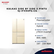 SHARP Kulkas Side by Side 5 Pintu SJ-IFX94PG-CG