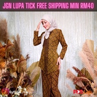 💥CLEARANCE💥 Klasik Kebaya Printed Batik Indonesia SABREENA : Baju Kerja Kenduri