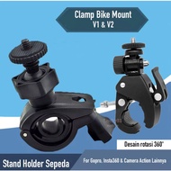 Bicycle Holder Can Rotate 360 For Gopro Insta360 Action Camera Mobile Phone Bracket Camera Holder Bi