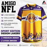 AMIGO NFL Sublimation Microfiber Jersey tshirt Design Lakers baju jersi baju jersey viral tiktok jer
