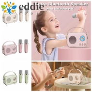 26EDIE1 Mini Home Karaoke Speaker, Wireless Mic Hifi Sound Karaoke Speaker with Microphone, Speaker System Karaoke|Retro Soundbar Mini Wireless Bluetooth Speaker Kids