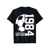100%Cotton Single-Sided Printed Crew Neck Men T-Shirt 41St BIRTHDAY SOCCER LIMITED EDITION 1984 T-Sh