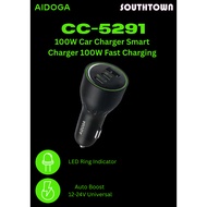 AIDOGA CC-5291 100W Car Charger Smart Charger 100W Fast Charging