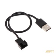 USB 2.0 A Male To 3-Pin/4-Pin Connector Adapter Cable For 5V Computer PC Fan