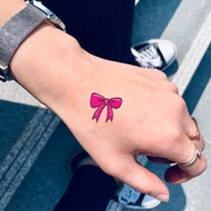 OhMyTat 粉色蝴蝶結 Pink Bow 刺青圖案紋身貼紙 (4 張)