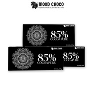 Pure Bitter Dark Chocolate Without Sugar 85% Chocolate Diet Bar Retail Package MOOD CHOCO 120 grams