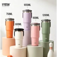 Tyeso Handle Tumbler Letak Nama 750ml/900ml/1200ml Custom Name 2 Way Drink Cold Hot Thumbler Botol A