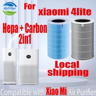 Original and Authentic【For only xiaomi 4lite filter】Replacement Compatible with Xiaomi 4lite Filter Air Purifier Accessories High Quality HEPA&amp;Active Carbon High-Efficiency Anti