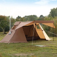 4-5 Person Outdoor Double Layer Ultralarge Two Peaks Shelter Waterproof Barraca Camping Equipment Ca