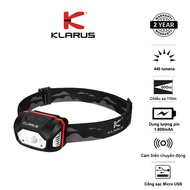Đèn pin đội đầu KLARUS HM1 độ sáng 440 lumen tầm chiếu xa 100m pin dung lượng 1800mAh cảm biến thông
