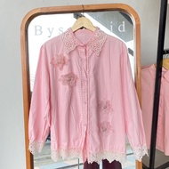 KEMEJA Bkk 4216 Floral Lace Shirt