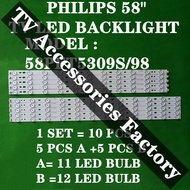 58PFT5309S/98 PHILIPS 58" LED TV BACKLIGHT (LAMP TV) PHILIPS 58 INCH LED TV BACKLIGHT 58PFT5309S 58P