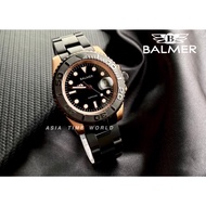 【现货】 Balmer 7918G BRG-4 Classic Sapphire Men's Watch with Black Stainless Steel