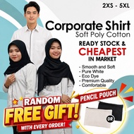 Baju Korporat KPM Guru Sekolah | Siap Sulam KPM | Latest Design KPM |  Putih + Navy Piping KPM