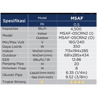Midea Msaf-05Crn2 / Msaf05Crn2 Ac Split 1/2 Pk Standard