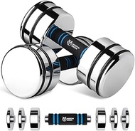 Northdeer Steel Dumbbells Ultracompact & Adjustable Chrome Dumbbell with Foam Handles 5lb 10lb 15lb 