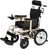 Fashionable Simplicity Heavy Duty Electric Wheelchair With Headrest Foldable And Lightweight Powered Wheelchair Seat Width: 45Cm; Joystick Weight Capacity 120Kg Portable