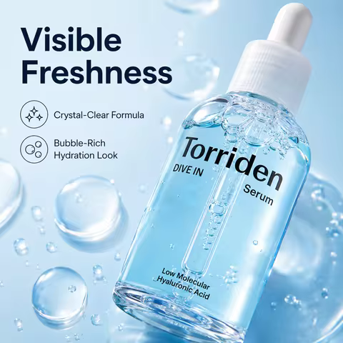 Torriden DIVE-IN Serum with Low-Molecular Hyaluronic Acid, Intensive Hydration & Moisture Lock, Visi