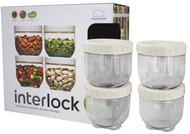 LocknLock เซตกล่องเอนกประสงค์ Dry Food Jar Set interlock  (500ml x 4) รุ่น  INL301PS4