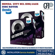 HONDA CITY [SEL, IDSI, VTEC] JAZZ [GE, GD] [GD, SAA] DISC BRAKE ROTOR BENDIX ULTIMATE (FRONT) BR2504
