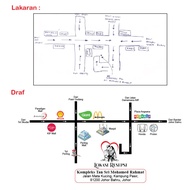 Design peta / map kad kahwin dewan majlis kenduri