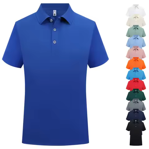 Sublimation Blank Polo Shirts Men Summer Short Sleeve Collar T Shirt Wholesale Casual Polo Tshirt Fo