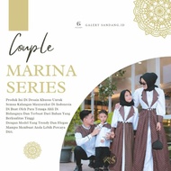 Baju Couple Keluarga Lebaran 2024 Muslim Warna Putih Mewah Sarimbit