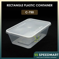 𝟱𝟱𝗦𝗣𝗘𝗘𝗗𝗠𝗔𝗥𝗧 C750 750ML RECTANGULAR CONTAINER WITH LID [ ±10SETS ] PLASTIC DISPOSABLE FOOD BOX A750 7