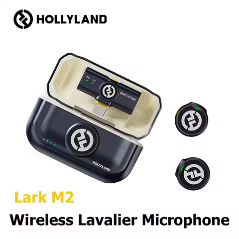 Hollyland Lark M2 Wireless Microphone System Mini Interview Video Lavalier Lapel Mic 300m Range for 