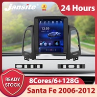 Jansite 2Din Android Car DVD Radio Multimedia Video Player Modern Santa Fe 2006-2012 QLED Screen Bluetooth GPS Host Carplay