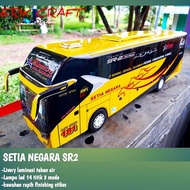 Bus Telolet Basuri  Miniatur Bis Mobil Mainan Full Lampu Led Mainan Anak Bisa Custom nama Dan Foto A