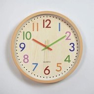 12 inch Wall Clock for Kids Rooms Silent Non Ticking Clock for Children Decorative Clock for Office 