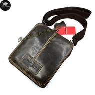 Genuine Leather Sling Bag Men Phone Pouch Shoulder Bag Cross Body Leather Bags Beg Sandang Kulit Lel