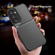 Magnetic PU Leather Case For Samsung Galaxy M55 5G Back Cover Matte Silicone Full Protection Phone C