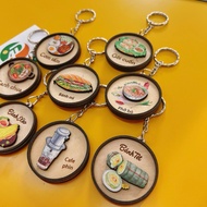 Vietnamese culinary wooden keychain keychain cute