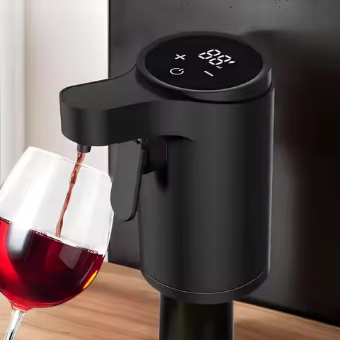 Automatic Wine Dispenser Smart Sensor Wine Pump 4 Modes Touch Screen Digital for Red Wine Whiskey Li