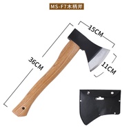 Khandalone Carbon Steel Forged Quenched Wood Handle Ax Head Outdoor Camping Hand Axe Home Woodworkin