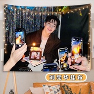 刘宪华Henry背景布定制明星海报周边挂毯学生宿舍房间装饰挂布7.29 Henry Lau custom backdrop fabric celebrity poster merchandise ta