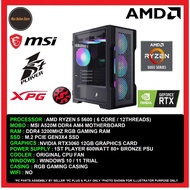 Gaming PC Desktop AMD Ryzen 5 5600/32GB/16GB/1TB SSD/512GB SSD/RTX3060 12GB/600W